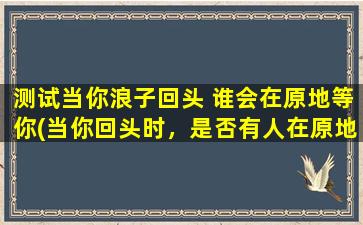 测试当你浪子回头 谁会在原地等你(当你回头时，是否有人在原地等候：回顾浪子归程，情感感人)